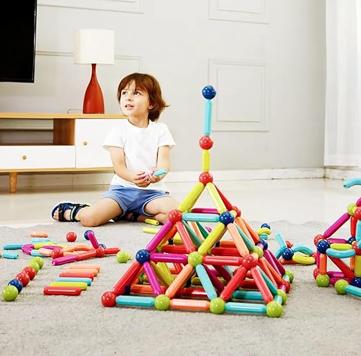 Magnetic Sticks Building Blocks for Kids –Puzzle Games for Kids, Stem Toys for Children, Building & Construction Toys, Educational & Learning Toy for 3+ Year Old Kids Boys, Girls (25 Pcs)