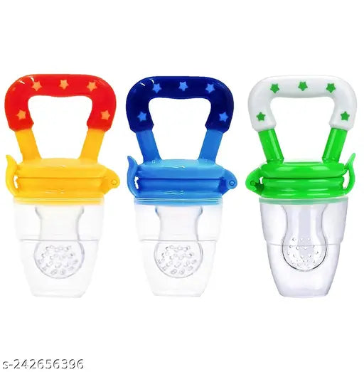 Silicone Baby Nibbler & Fruit Feeder with Cover — Pack of 2