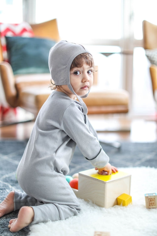 Baby Bonnet for Girls & Boys — Gray