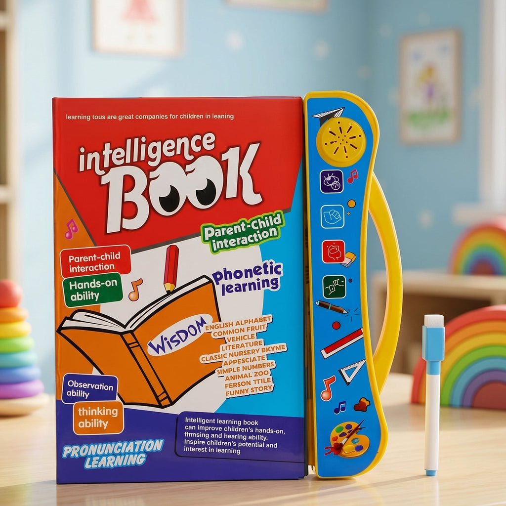 Kids Intelligence Learning Sound Book With Pen For Phonics And Numbers (1 Set)