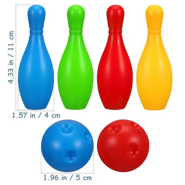 Kids Bowling Game Set — 10 Pins & 2 Balls
