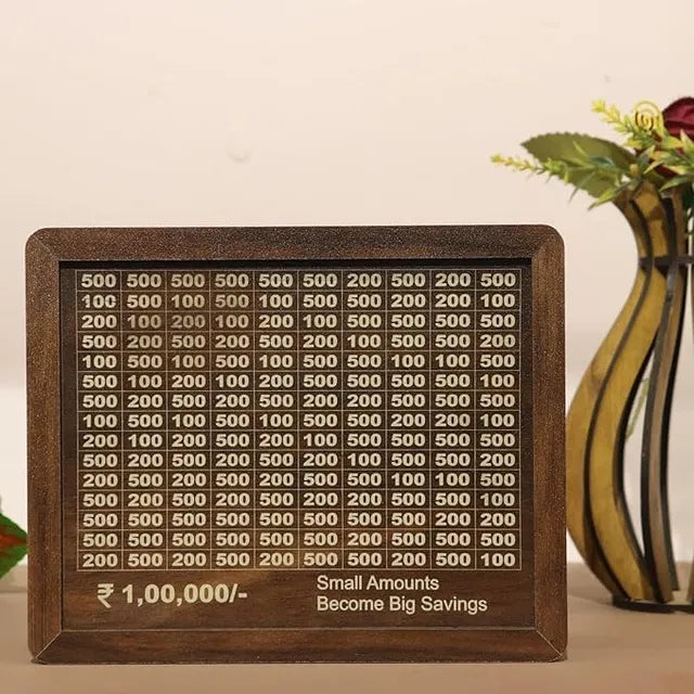 Savings Challenge Money Bank , Brown