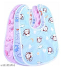 Cotton Baby Bibs — Multicolour, Pack of 3