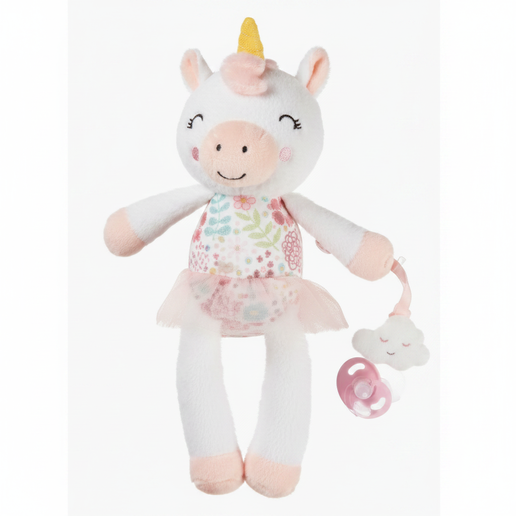 Unicorn Plush Pacifier Holder