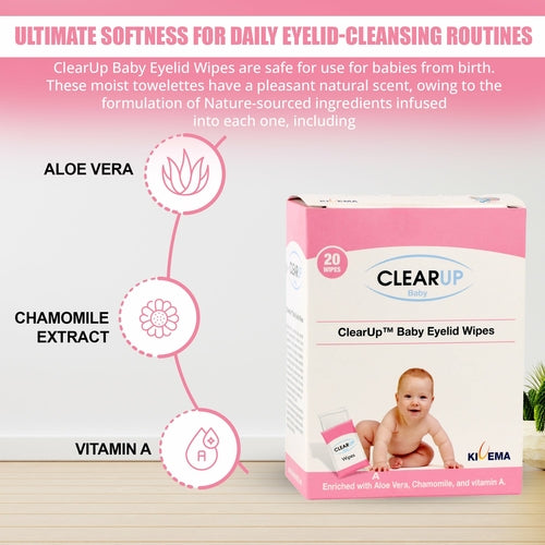 Baby Eyelid Wipes — Soothing Eye Care (Pack of 20)