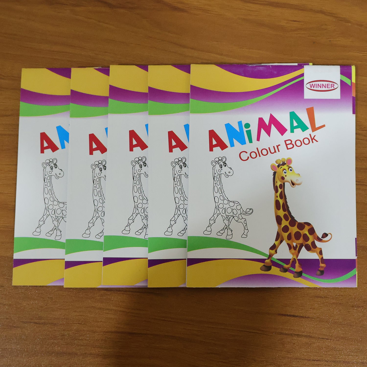 Kids Animal Theme Colouring Book Set ( 5 Pc   Mix Color Books)